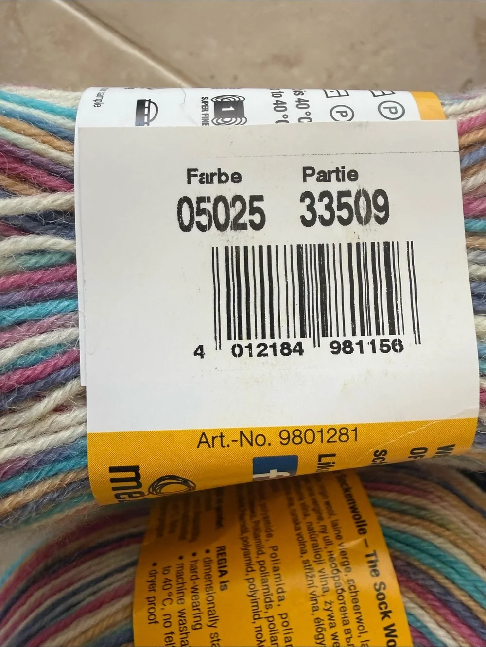Schachenmayr Regia 4-fädig 4-ply Multicolor Sock Yarn 4 skeins